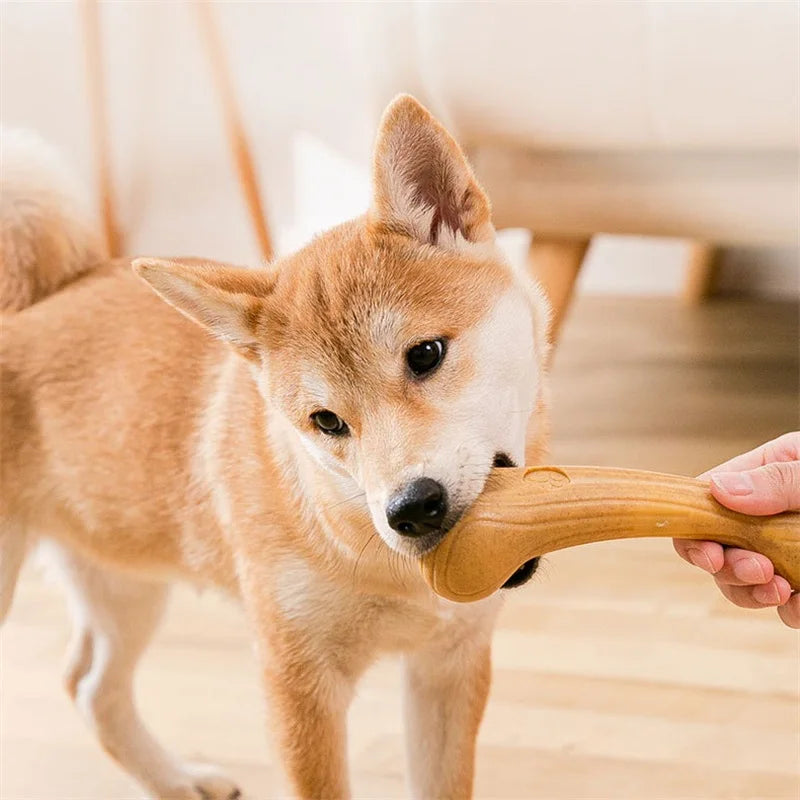 MORDEDOR Cão de estimação mastigar brinquedos molar dentes limpo vara interessante madeira de pinho chifres osso bambu tiro forma mastigável filhote de cachorro jogo interativo